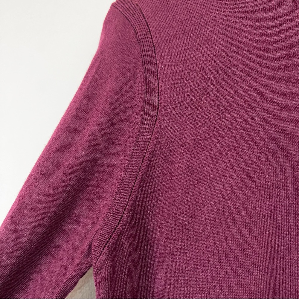 NWT Banana Republic Factory Burgundy Mock Neck Sweater Women’s Size L - Picture 5 of 7